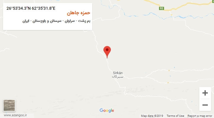 روستای حمزه جاهان بر روی نقشه