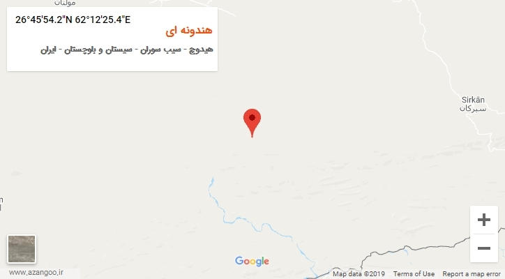 روستای هندونه ای بر روی نقشه