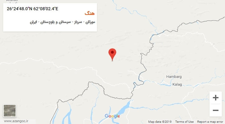 روستای هنگ بر روی نقشه