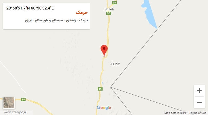روستای حرمک بر روی نقشه