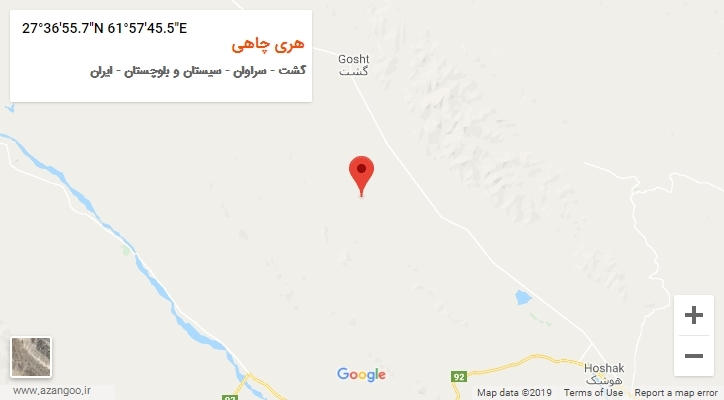 روستای هری چاهی بر روی نقشه