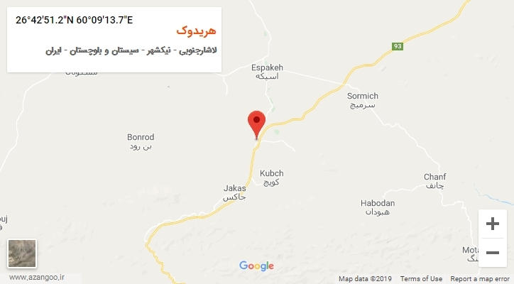 روستای هریدوک بر روی نقشه