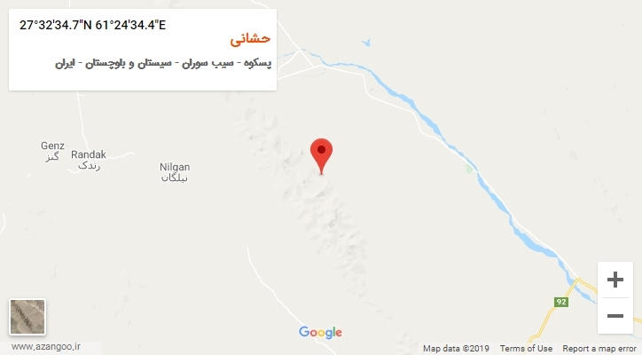 روستای حشانی بر روی نقشه