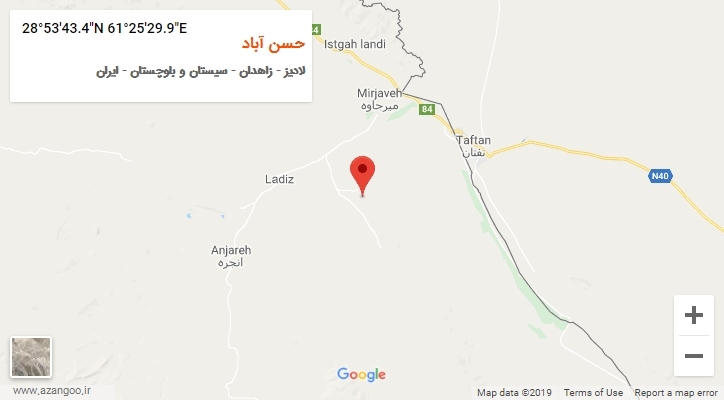 روستای حسن آباد بر روی نقشه