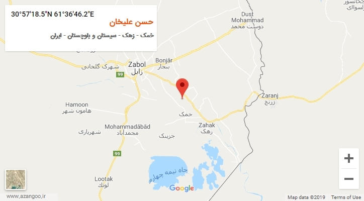 روستای حسن علیخان بر روی نقشه