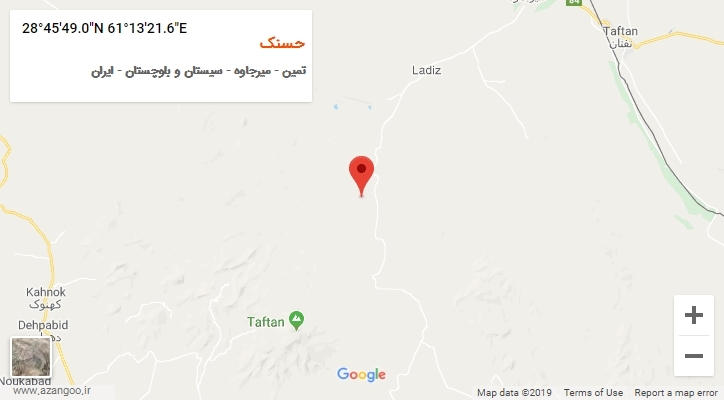 روستای حسنک بر روی نقشه