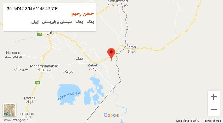 روستای حسن رحیم بر روی نقشه