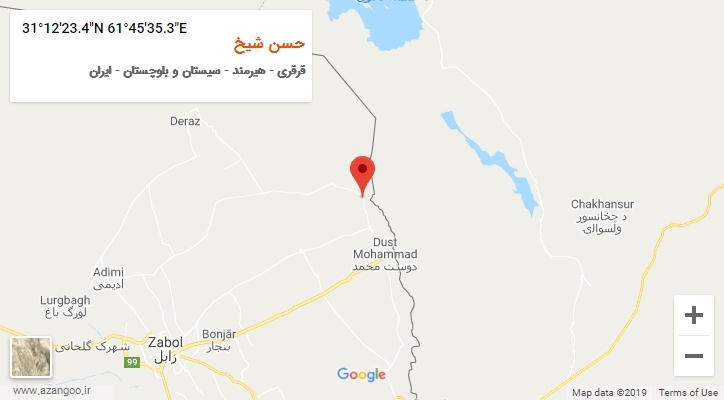 روستای حسن شیخ بر روی نقشه