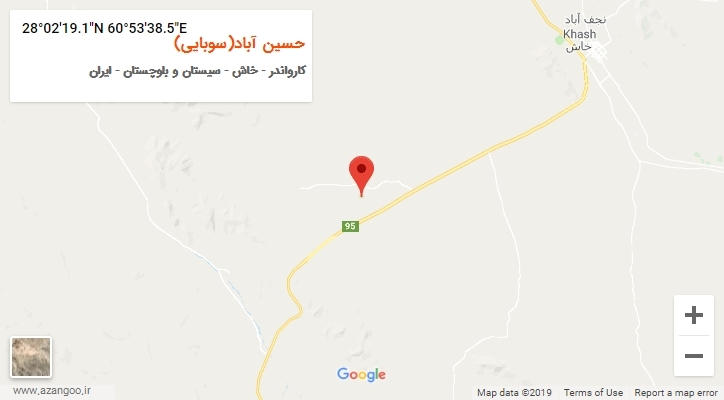 روستای حسین آباد(سوبایی) بر روی نقشه