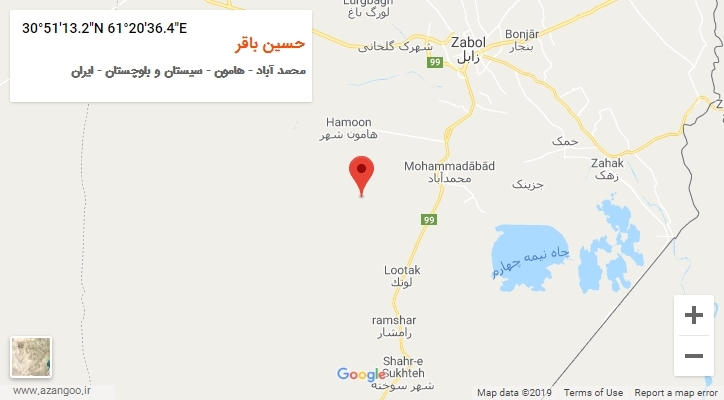 روستای حسین باقر بر روی نقشه