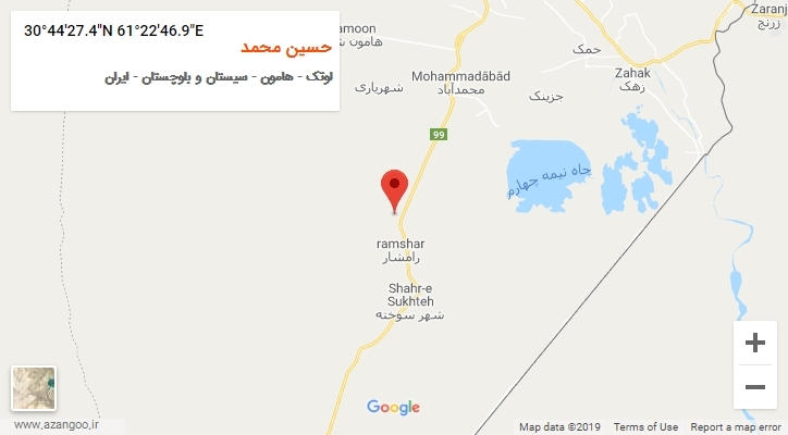 روستای حسین محمد بر روی نقشه
