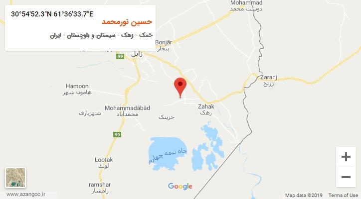 روستای حسین نورمحمد بر روی نقشه