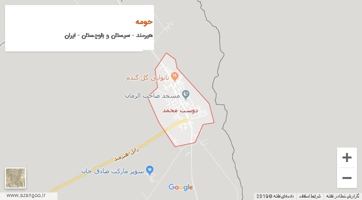 دهستان حومه بر روی نقشه