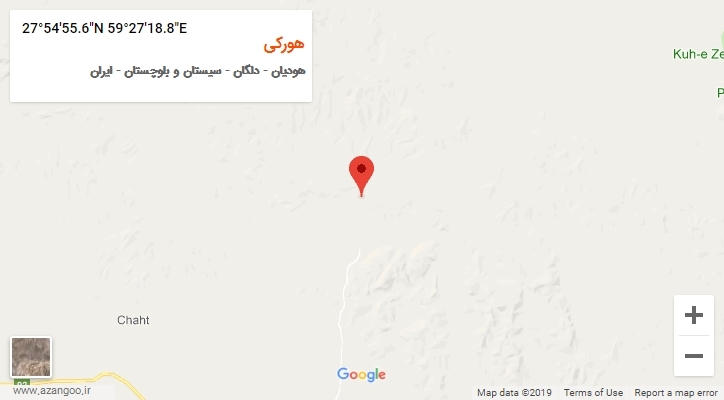 روستای هورکی بر روی نقشه