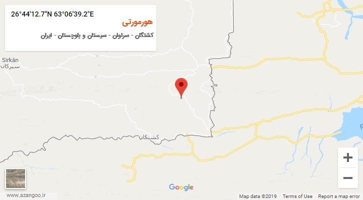 روستای هورمورتی بر روی نقشه
