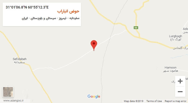 روستای حوض انباراب بر روی نقشه