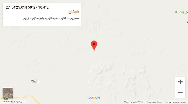 روستای هیدان بر روی نقشه
