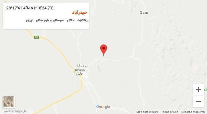 روستای حیدرآباد بر روی نقشه