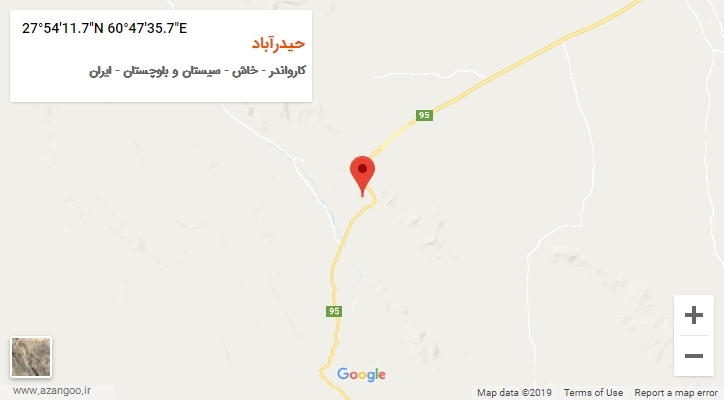 روستای حیدرآباد بر روی نقشه