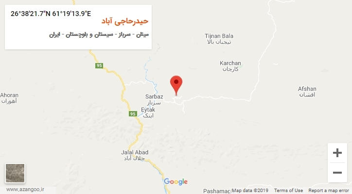 روستای حیدرحاجی آباد بر روی نقشه
