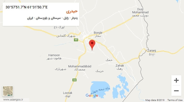روستای حیدری بر روی نقشه