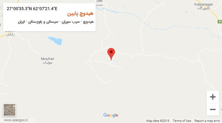 روستای هیدوچ پایین بر روی نقشه