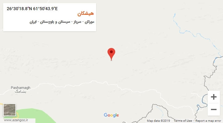 روستای هیشکان بر روی نقشه