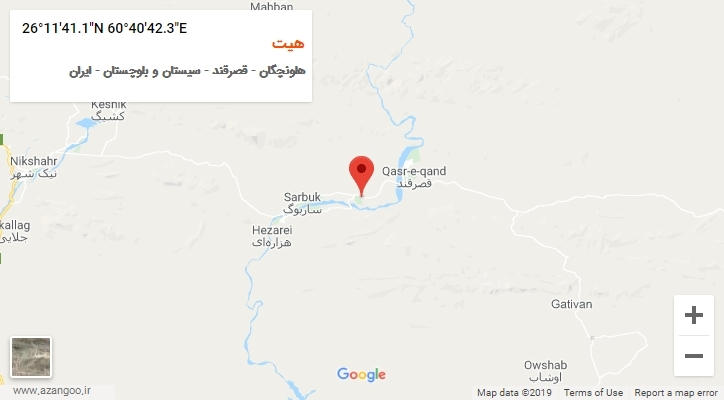 روستای هیت بر روی نقشه