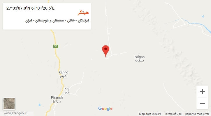 روستای هیتگر بر روی نقشه