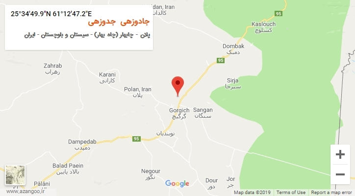 روستای جادوزهی  جدوزهی بر روی نقشه