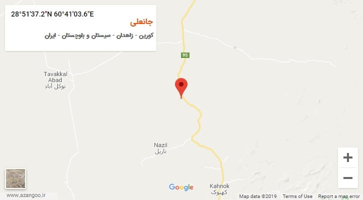 روستای جانعلی بر روی نقشه