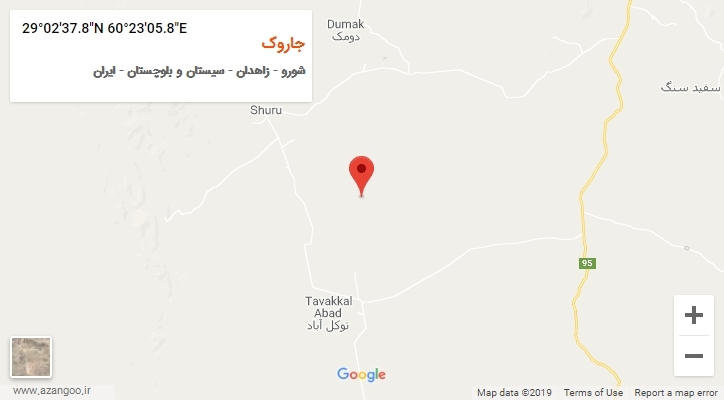 روستای جاروک بر روی نقشه