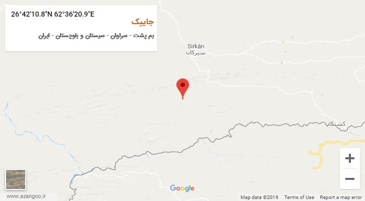 روستای جاییک بر روی نقشه