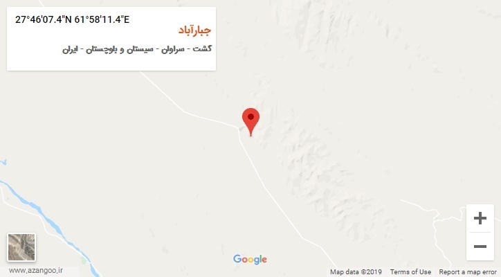 روستای جبارآباد بر روی نقشه