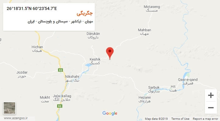 روستای جگریگی بر روی نقشه