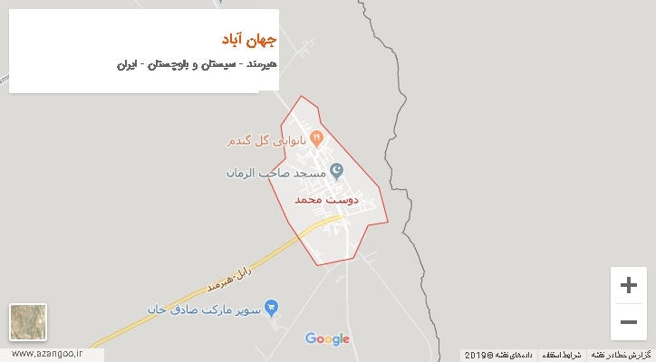 دهستان جهان آباد بر روی نقشه