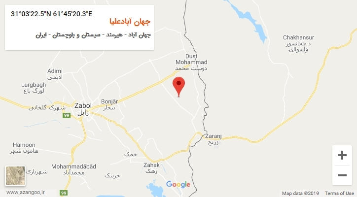 روستای جهان آبادعلیا بر روی نقشه