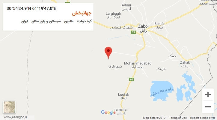 روستای جهانبخش بر روی نقشه
