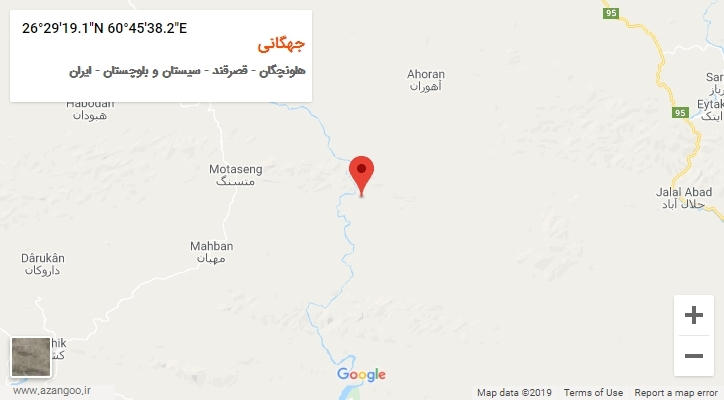 روستای جهگانی بر روی نقشه