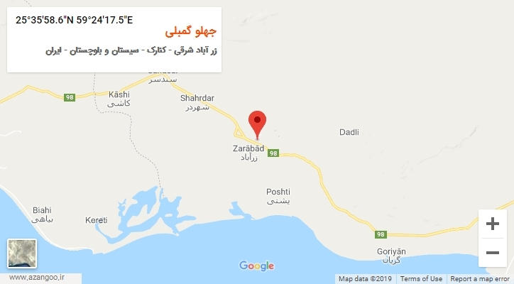 روستای جهلو گمبلی بر روی نقشه