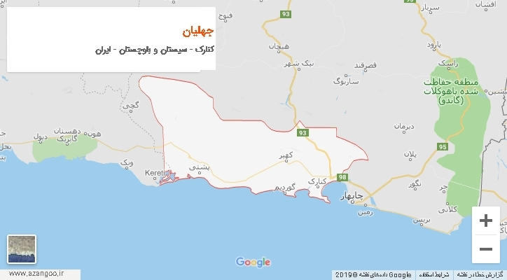 دهستان جهلیان بر روی نقشه