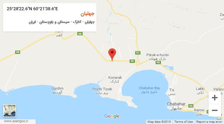 روستای جهلیان بر روی نقشه