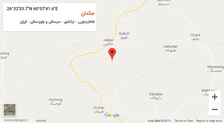 روستای جکدان بر روی نقشه