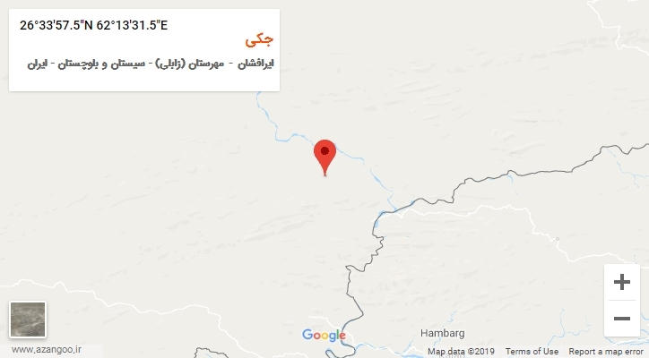 روستای جکی بر روی نقشه