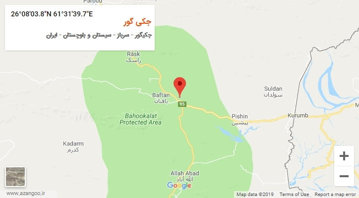 روستای جکی گور بر روی نقشه