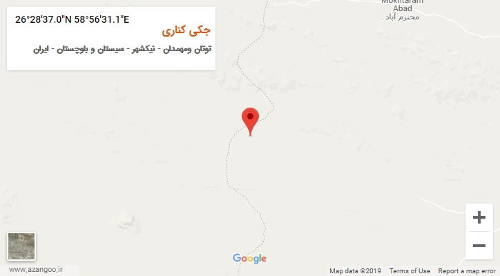 روستای جکی کناری بر روی نقشه