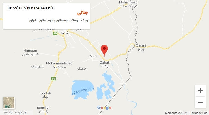 روستای جلالی بر روی نقشه