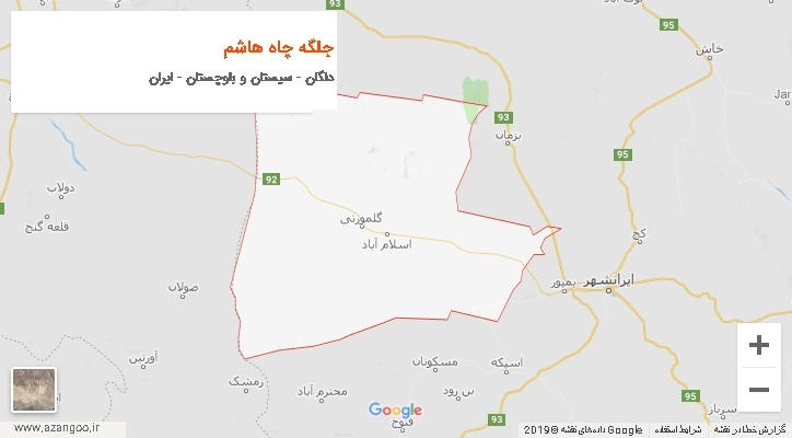 دهستان جلگه چاه هاشم بر روی نقشه