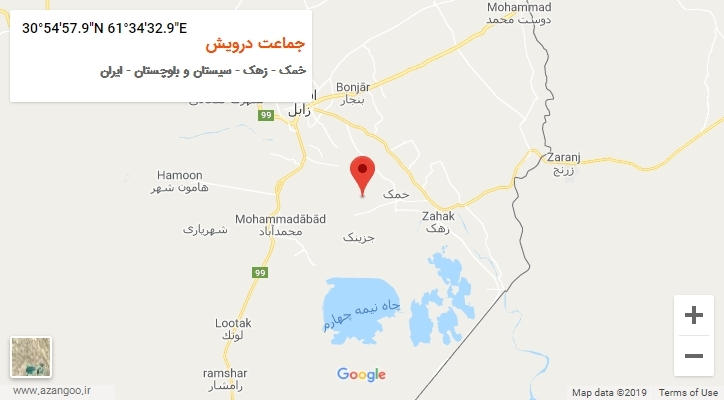 روستای جماعت درویش بر روی نقشه