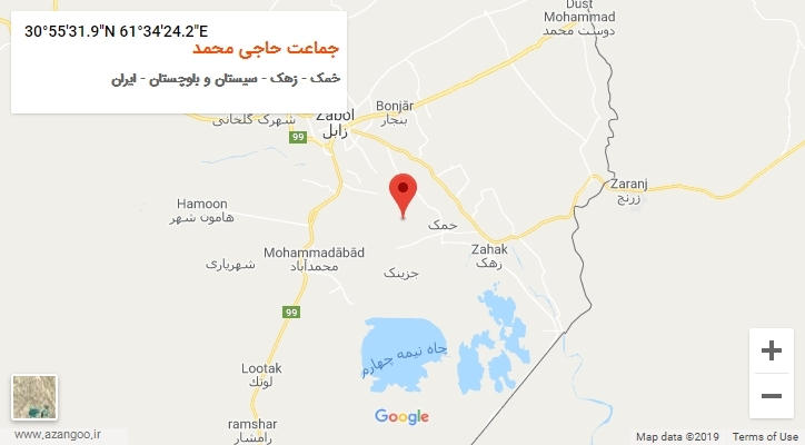 روستای جماعت حاجی محمد بر روی نقشه